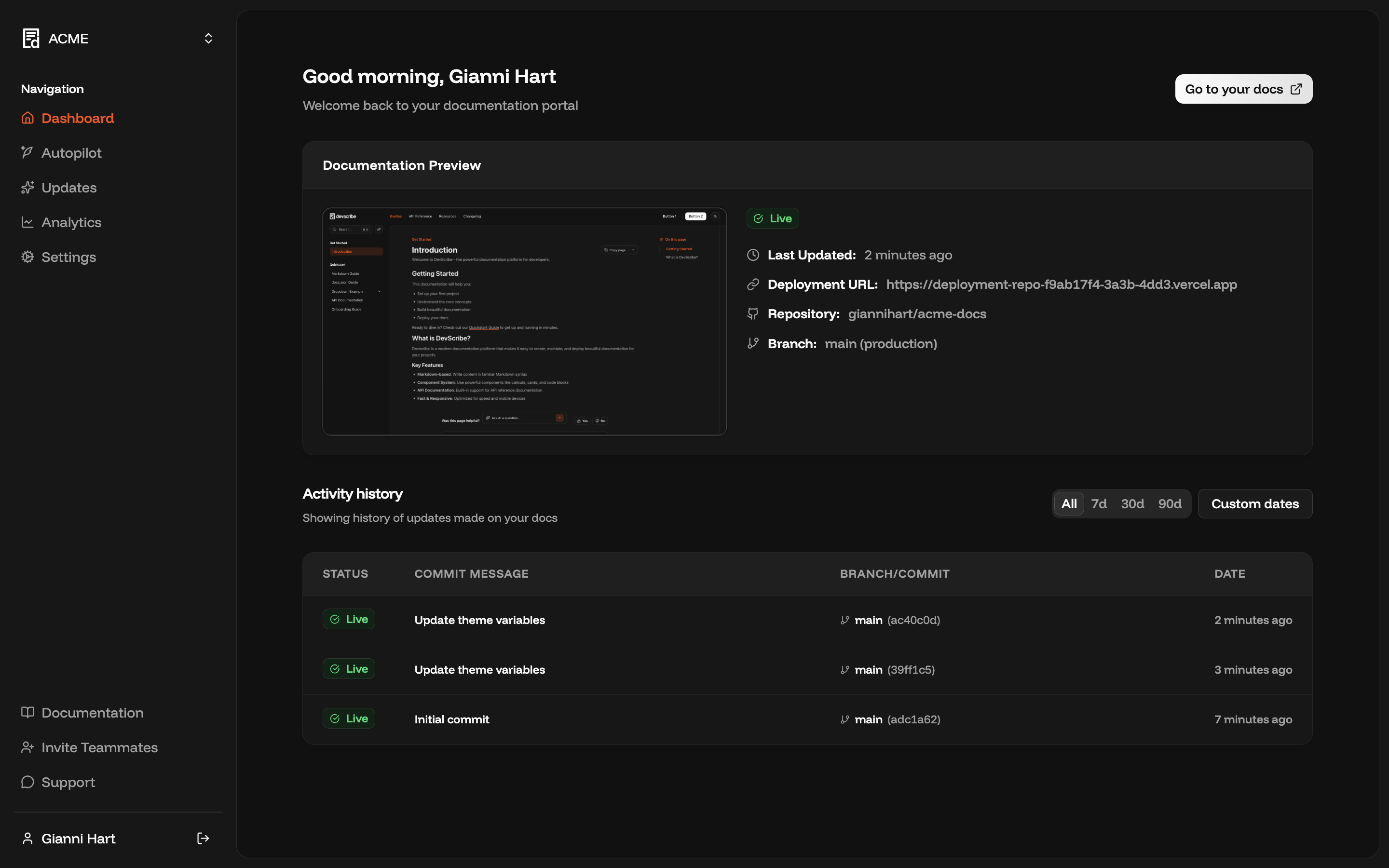 Agentic Dashboard